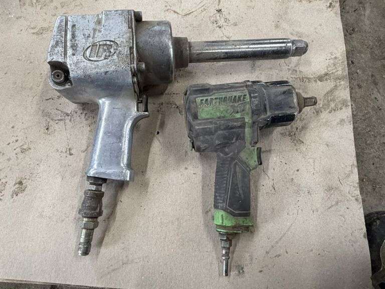 (1) Ingersoll Rand 3/4" air impact wrench and (1) Earthquake 1/2" air impact wrench