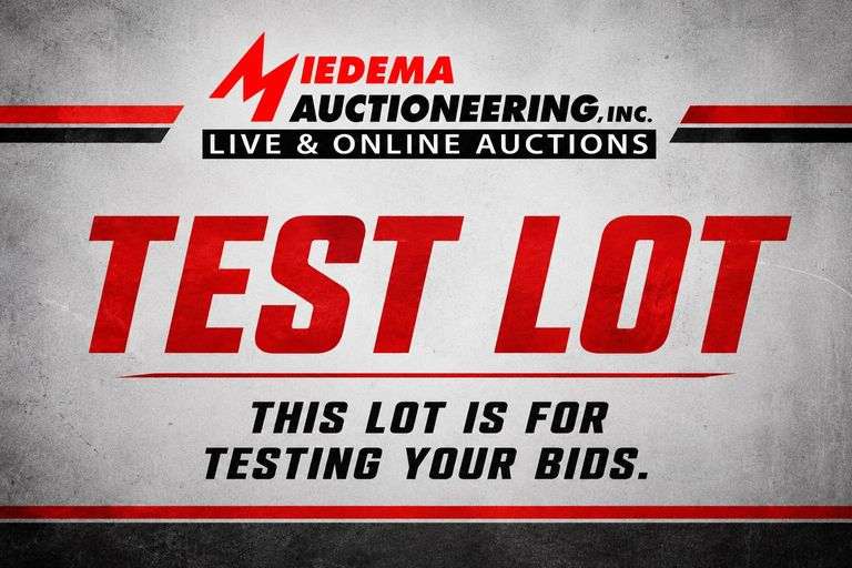 Test Lot - This lot is used to test your bids