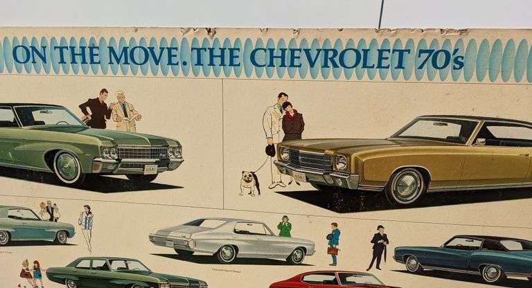 1970 CHEVY CHEVROLET DEALERSHIP SHOWROOM SIGN