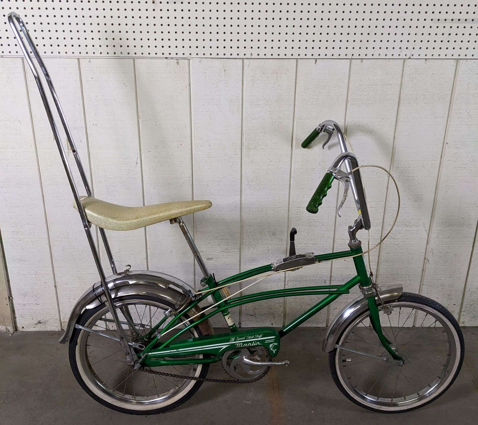 ROSS MANUFACTURED STARJET MARLIN LONG FRAME 3 SPEED GREEN MUSCLE
