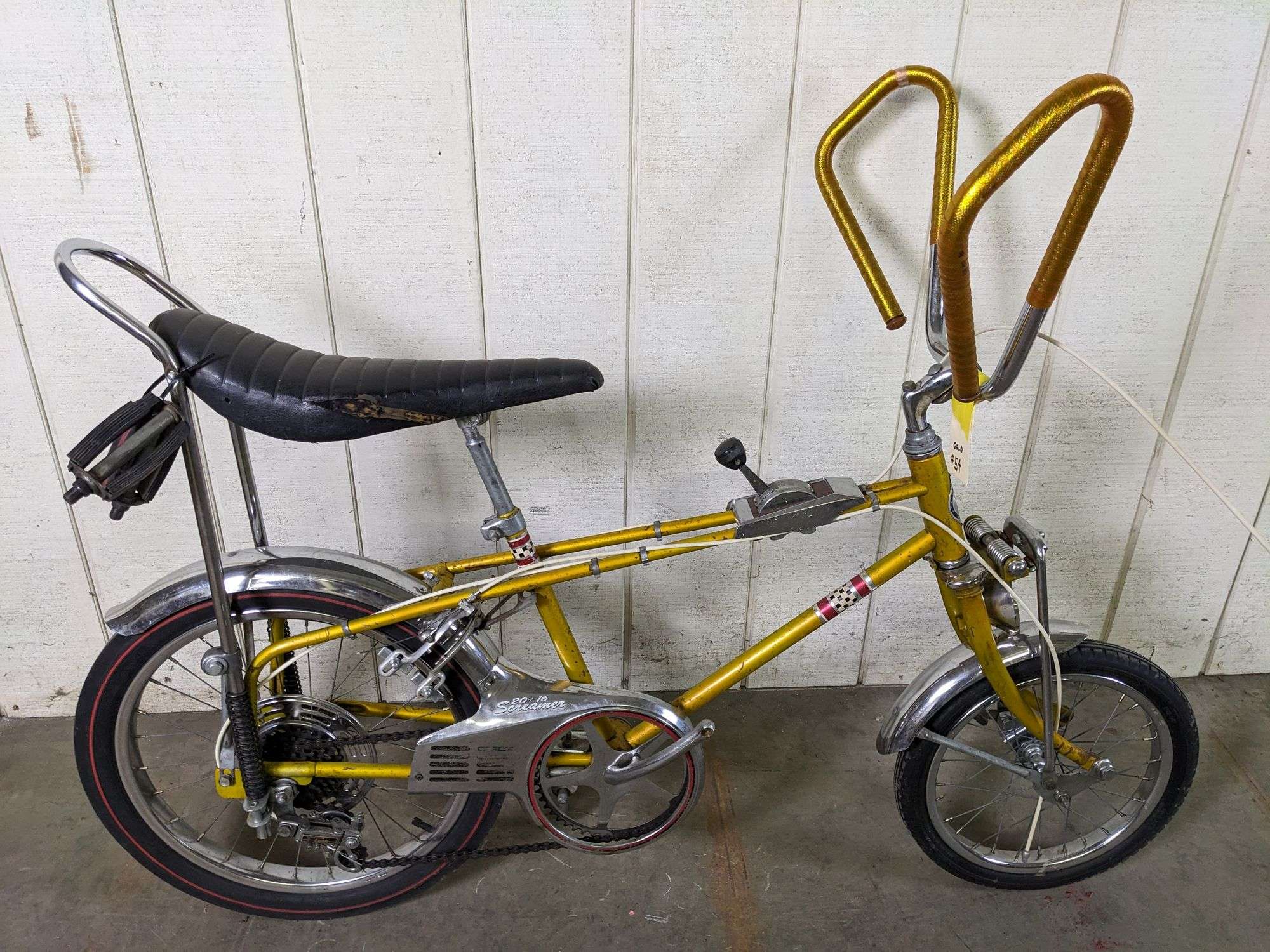 1968 SEARS SCREAMER 20X16 5 SPEED GOLD MUSCLE BIKE - Millers