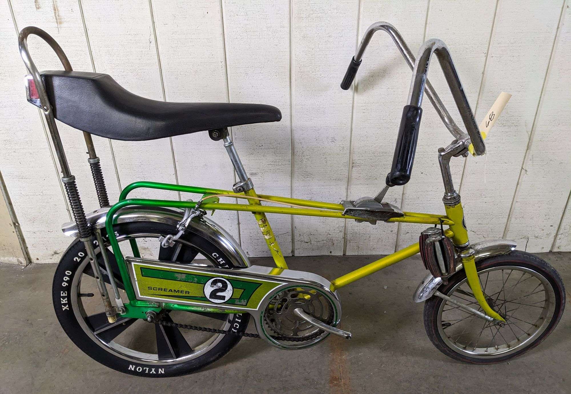 SEARS SCREAMER 2 MAG WHEEL 5 SPEED GREEN-YELLOW MUSCLE BIKE