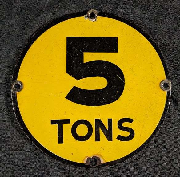 5 TONS PORCELAIN CRANE SIGN