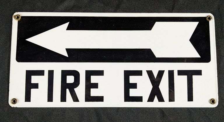 FIRE EXIT PORCELAIN SIGN