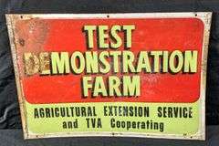 TIN SIGN TVA TENNESSEE VALLEY AUTHORITY DEMOSTRATION FARM 2 SIDED
