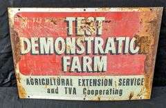 TIN SIGN TVA TENNESSEE VALLEY AUTHORITY DEMOSTRATION FARM 2 SIDED