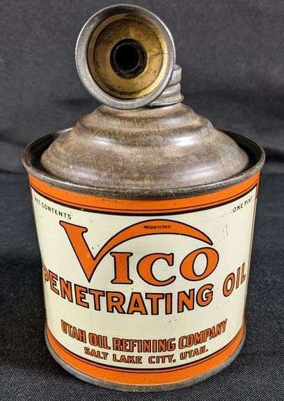 PINT VICO PENETRATING OIL CAN UTAH OIL REFINING CO SALT LAKE CITY
