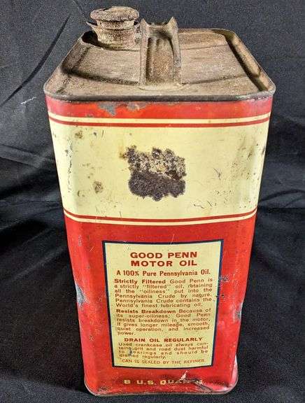 2 GAL OIL CAN GOOD PENN WESTERN AUTO STORES
