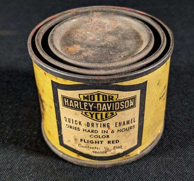 1/4 PINT HARLEY DAVIDSON MOTORCYCLE FLIGHT RED PAINT CAN