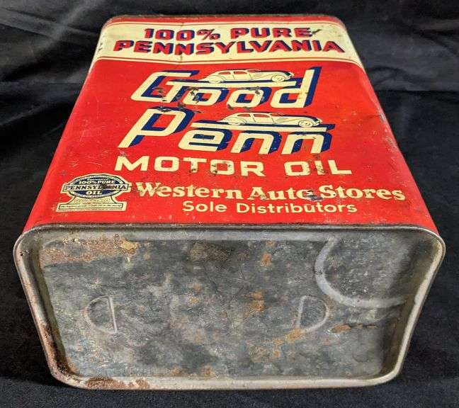 2 GAL OIL CAN GOOD PENN WESTERN AUTO STORES