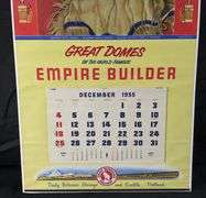 1956 GREAT NORTHERN RAILROAD CALENDAR BUCKSKIN PINTO WOMAN BLACKFEET INDIAN MATRON WINOLD REISS GLAC
