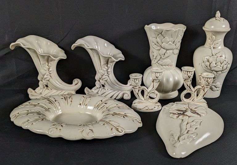 8 PIECES ASSORTED MAGNOLIA RED WING ART POTTERY MID CENTURY MODERN MCM