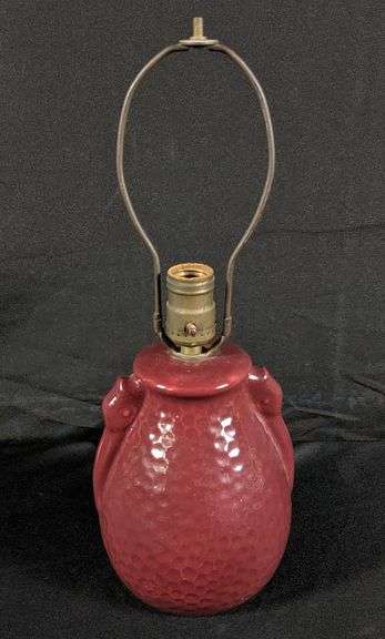 #951 RED WING ART POTTERY TABLE LAMP BIRD HEADS ON THE SIDES
