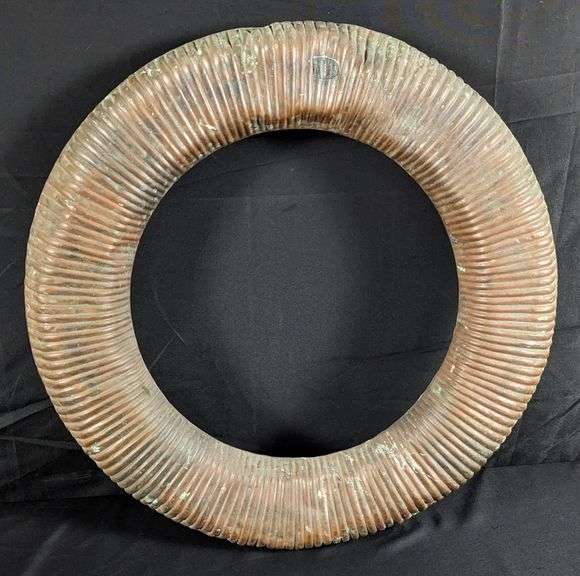 RARE LATE 1800'S COPPER LIFE BUOY SANKEY BILSTON CO NAUTICAL PRESERVER