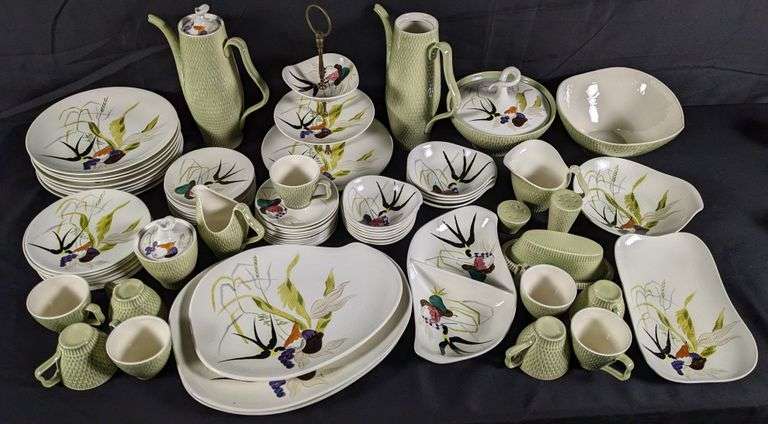 94 PCS RED WING POTTERY DINNERWARE CAPISTRANO MCM MID CENTURY MODERN