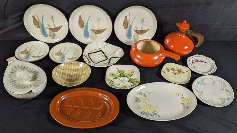 16 PCS RED WING POTTERY DINNERWARE POMPEII SMART SET GOLDEN VIKING NORTHERN LIGHTS MCM MID CENTURY MODERN