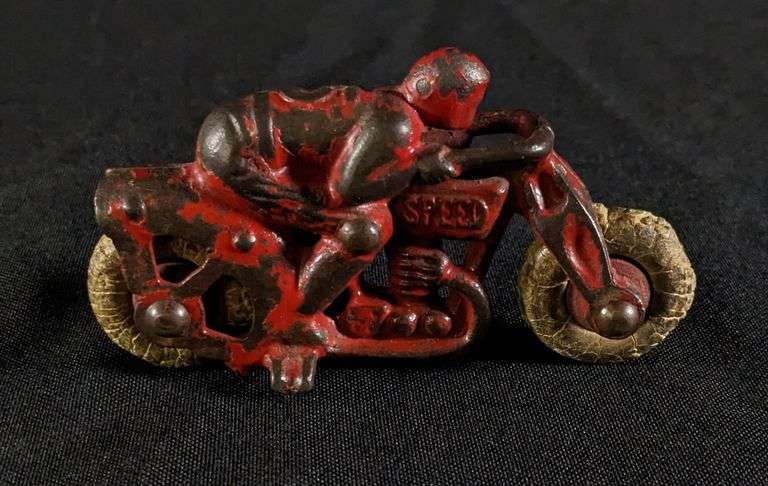 HUBLEY CAST IRON MOTORCYCLE TOY SPEED RACER "PEA SHOOTER'