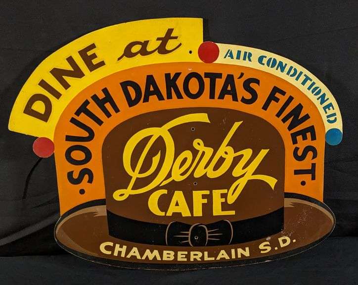 SOUTH DAKOTA'S FINEST DERBY CAFE CHAMBERLAIN SOUTH DAKOTA SIGN & EXTRA'S