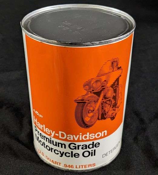 FULL QUART MOTORCYCLE OIL CAN AMF HARLEY DAVIDSON PREMIUM GRADE