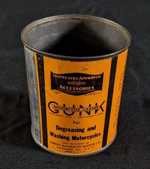 1948 HARLEY DAVIDSON GUNK MOTORCYCLE WASH CAN MILWAUKEE WISCONSIN