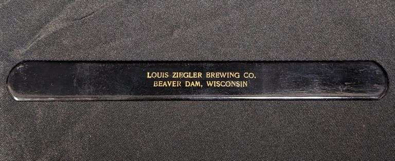 BEER FOAM SCRAPER LOUIS ZIEGLER BREWING CO BEAVER DAM WISCONSIN ...