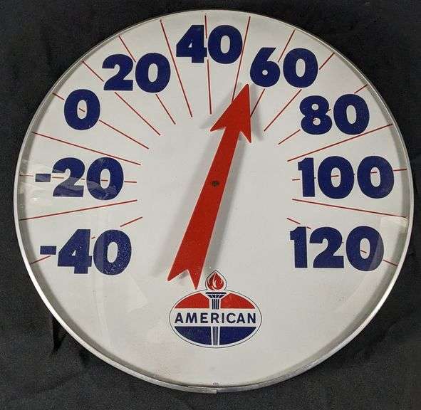 AMERICAN OIL CO THERMOMETER SIGN