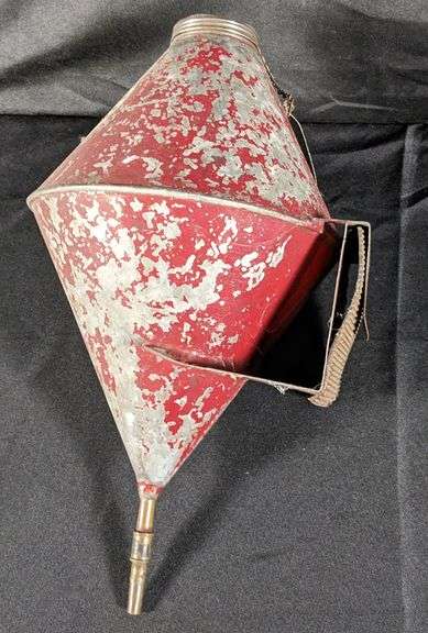 EARLY TIN SINCLAIR GAS STATION CAN (FIRE EXTINGUISHER?)16" TALL