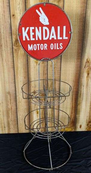 Kendall Oil Rack KENDALL MOTOR OIL CAN RACK - Millers Auction Co.