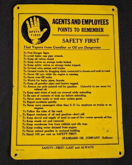 TIN SIGN STANDARD OIL COMPANY