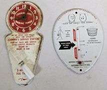 RUGBY NORTH DAKOTA EGG TIMER & CENTRAL CITY NEBRASKA EGG THERMOMETER