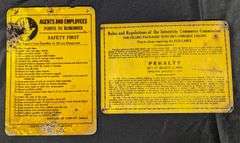2 TIN SIGNS STANDARD OIL COMPANY