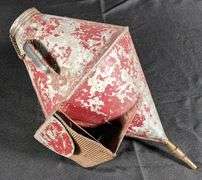 EARLY TIN SINCLAIR GAS STATION CAN (FIRE EXTINGUISHER?)16" TALL