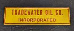 EMBOSSED STEEL SIGN TIDEWATER OIL CO INCORPORATED