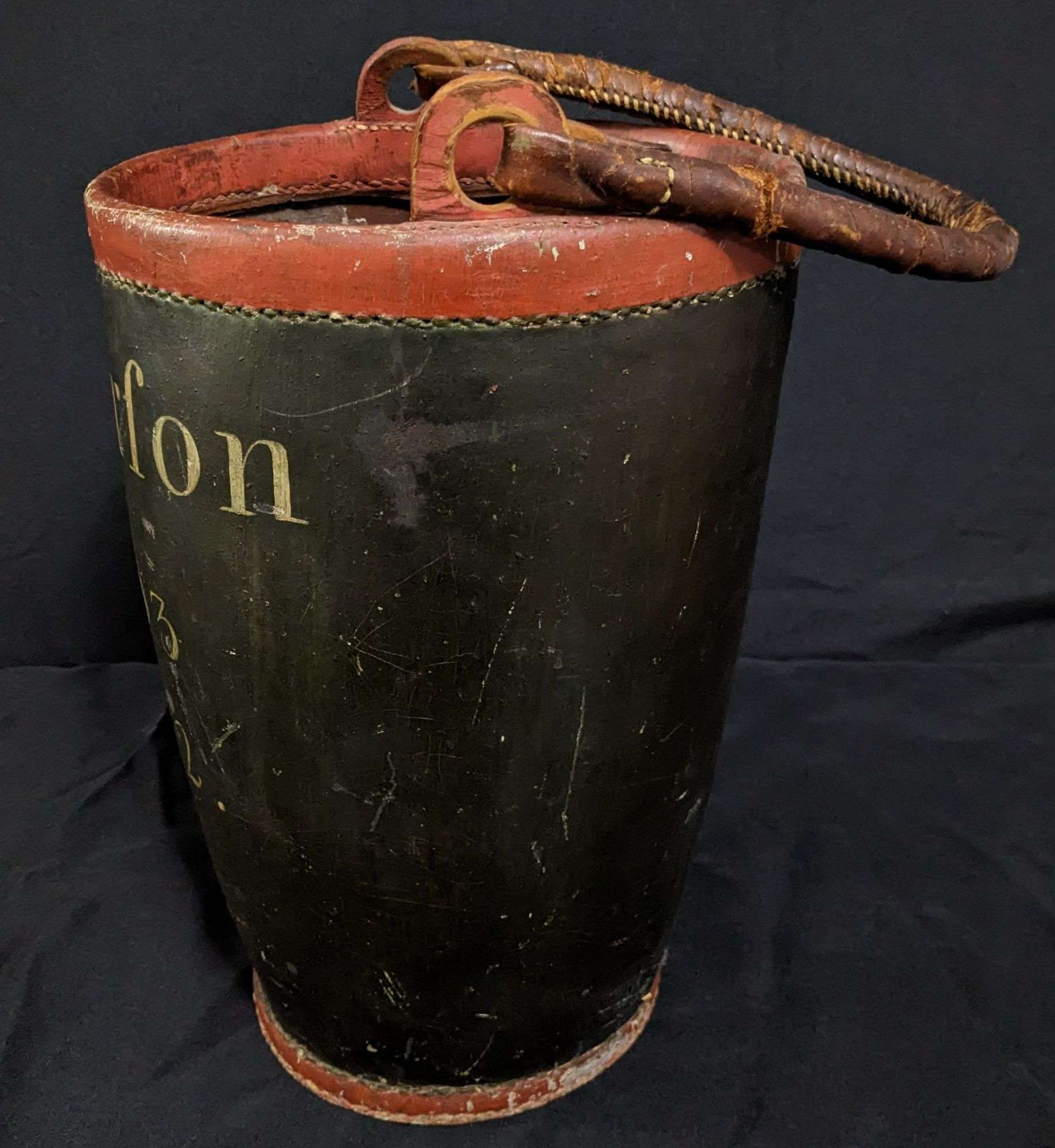 PAIL OUT 廃盤 DATED 1803 J. PEARFON NO 2 LEATHER FIRE BUCKET PAIL - Millers