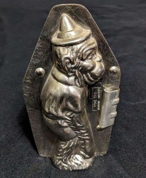 ANTIQUE CHOCOLATE MOLD CIRCUS MONKEY METRO DEURNE-ANVERS