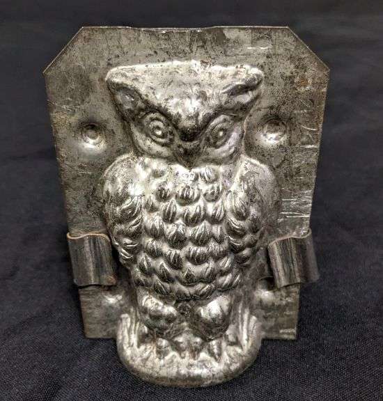 ANTIQUE CHOCOLATE MOLD OWL BIRD