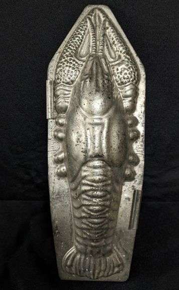 ANTIQUE CHOCOLATE MOLD LOBSTER SHELLFISH