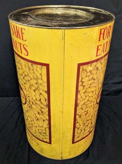 25# TIN COUNTRY STORE BIN FISHER'S SALTED PEANUTS ST PAUL MINNESOTA