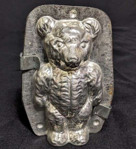 ANTIQUE CHOCOLATE MOLD "STEIFF" TEDDY BEAR ANTON REICHE DRESDEN