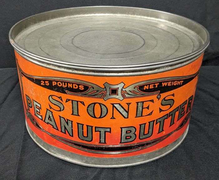 25# TIN BIN STONE'S PEANUT BUTTER STONE ORDEAN WELLS CO DULUTH MINNESOTA