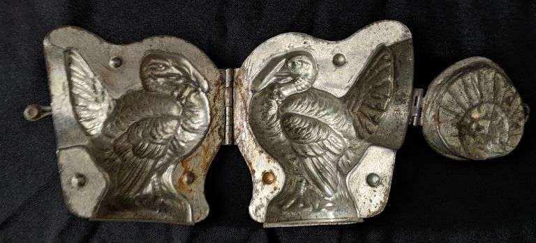 ANTIQUE CHOCOLATE MOLD THANKSGIVING TOM TURKEY ANTON REICHE