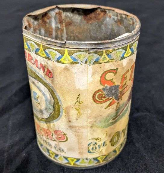 PAPER LABEL TIN CAN SETTER BRAND OYSTERS BALTIMORE OYSTER CO