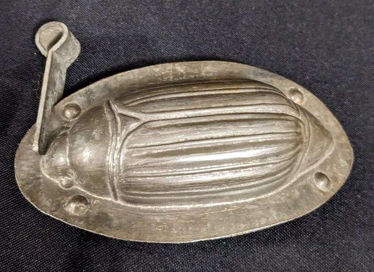 ANTIQUE CHOCOLATE MOLD SCARAB BEETLE