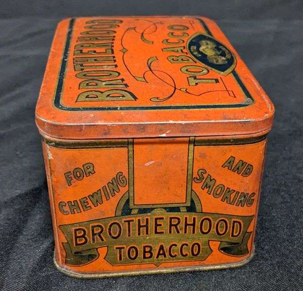 UNITED BROTHERS BROTHERHOOD TOBACCO TIN CAN
