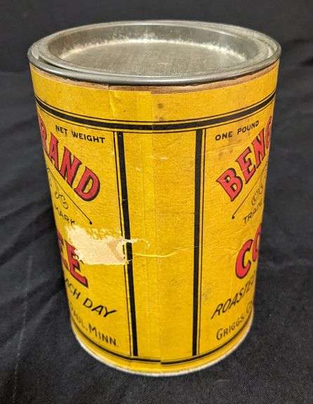 1# CARDBOARD CAN BENGAL BRAND COFFEE GRIGGS COOPER & CO ST PAUL MINNESOTA