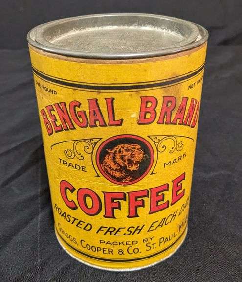 1# CARDBOARD CAN BENGAL BRAND COFFEE GRIGGS COOPER & CO ST PAUL MINNESOTA