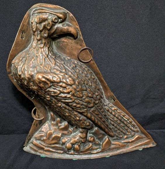 ANTIQUE COPPER CHOCOLATE MOLD EAGLE BIRD