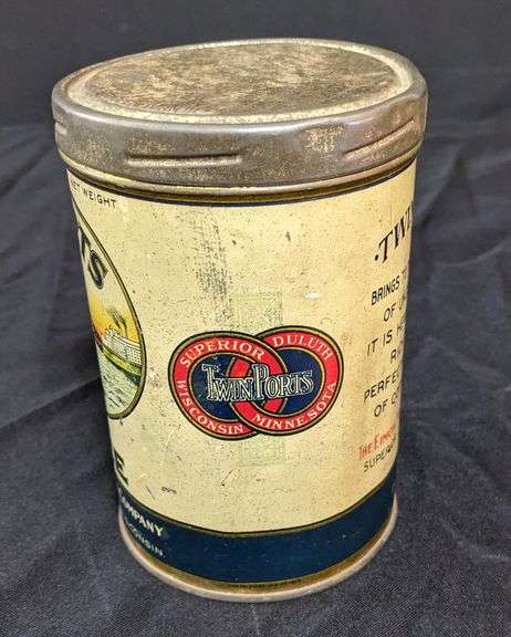 1# TIN CAN TWIN PORTS COFFEE THE EIMON MERCANTILE CO SUPERIOR WISCONSIN