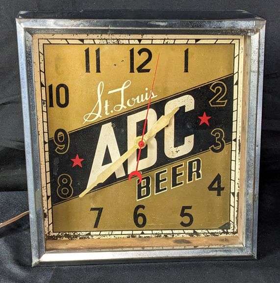 ST LOUIS ABC BEER CLOCK (MISSOURI) (AL CAPONE OWNED THIS BREWERY FOR A