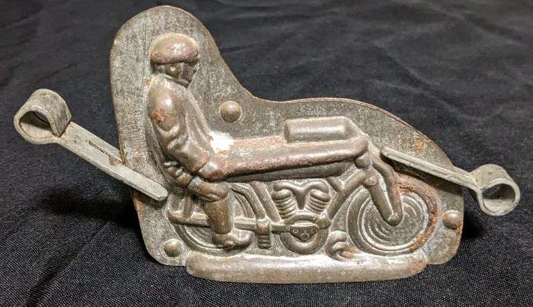 ANTIQUE CHOCOLATE MOLD MANON MOTORCYCLE ANTON REICHE DRESDEN
